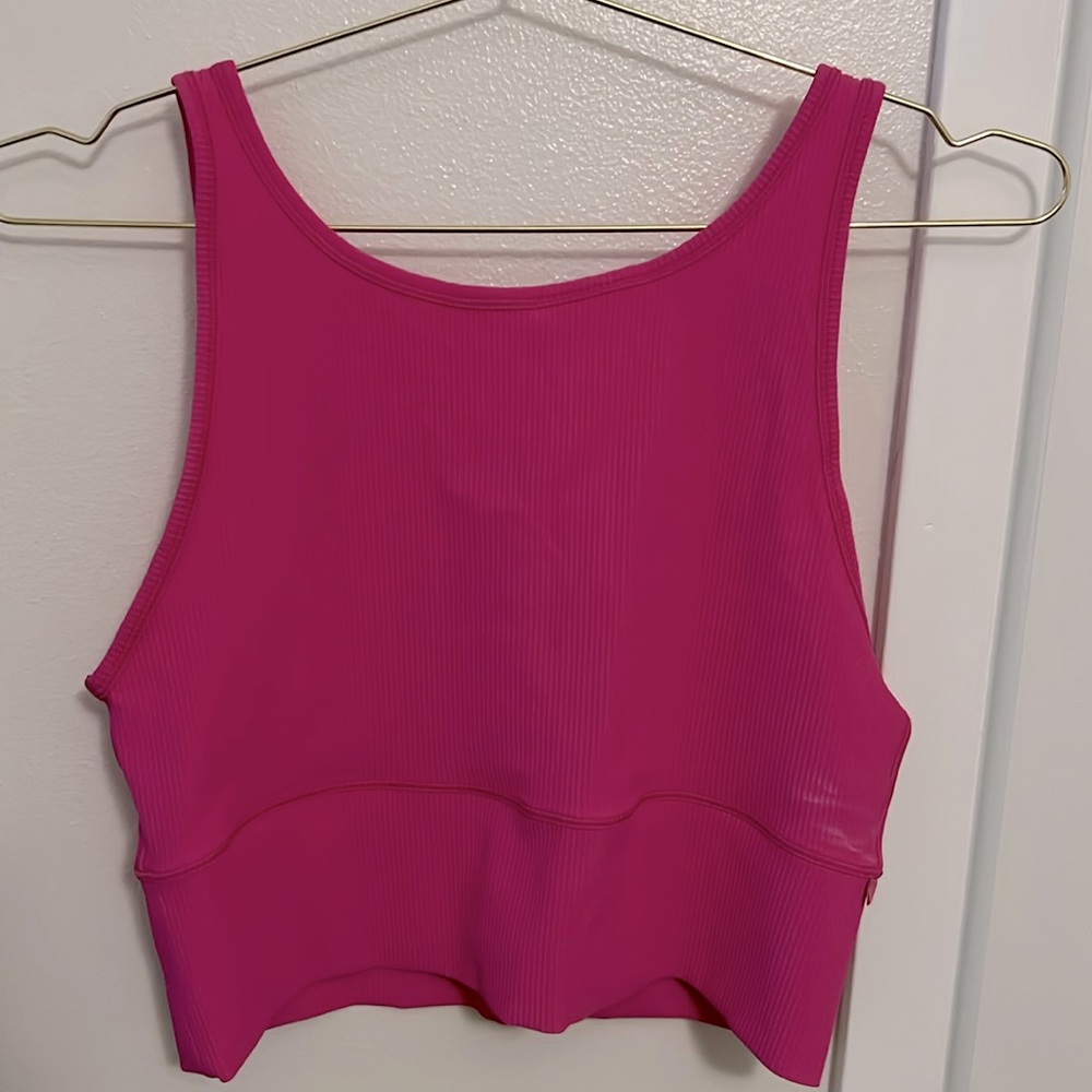 Lulu Lemon ribbed high-neck crop top